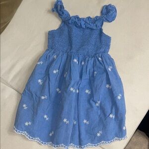 Cat & Jack Blue Dress with White Floral Accents